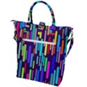 Abstract Line Buckle Top Tote Bag View2