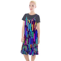 Abstract Line Camis Fishtail Dress