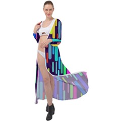 Abstract Line Maxi Chiffon Beach Wrap