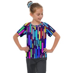 Abstract Line Kids  Mesh Piece Tee