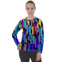 Abstract Line Women s Long Sleeve Raglan Tee