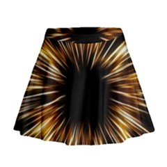 Color Gold Yellow Mini Flare Skirt by HermanTelo