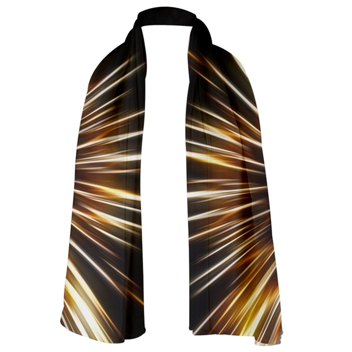 Color Gold Yellow Long Sheer Chiffon Scarf 