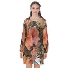 20181209 181459 Long Sleeve Chiffon Shift Dress 