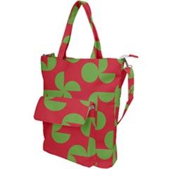 Retro Red And Greren Shoulder Tote Bag by MooMoosMumma