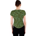 Green Army Camouflage Pattern Crew Neck Crop Top View2