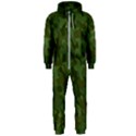 Green Army Camouflage Pattern Hooded Jumpsuit (Men)  View1