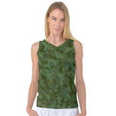 Green Army Camouflage Pattern Women s Basketball Tank Top by SpinnyChairDesigns