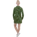 Green Army Camouflage Pattern Women s Long Sleeve Casual Dress View2