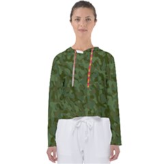 Green Army Camouflage Pattern Women s Slouchy Sweat by SpinnyChairDesigns