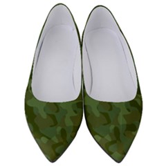 Green Army Camouflage Pattern Women s Low Heels by SpinnyChairDesigns