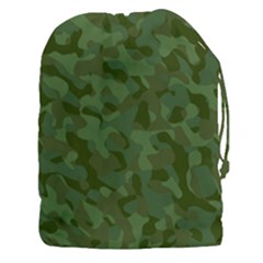 Green Army Camouflage Pattern Drawstring Pouch (3xl) by SpinnyChairDesigns