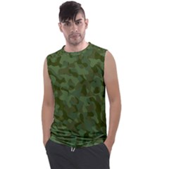 Green Army Camouflage Pattern Men s Regular Tank Top