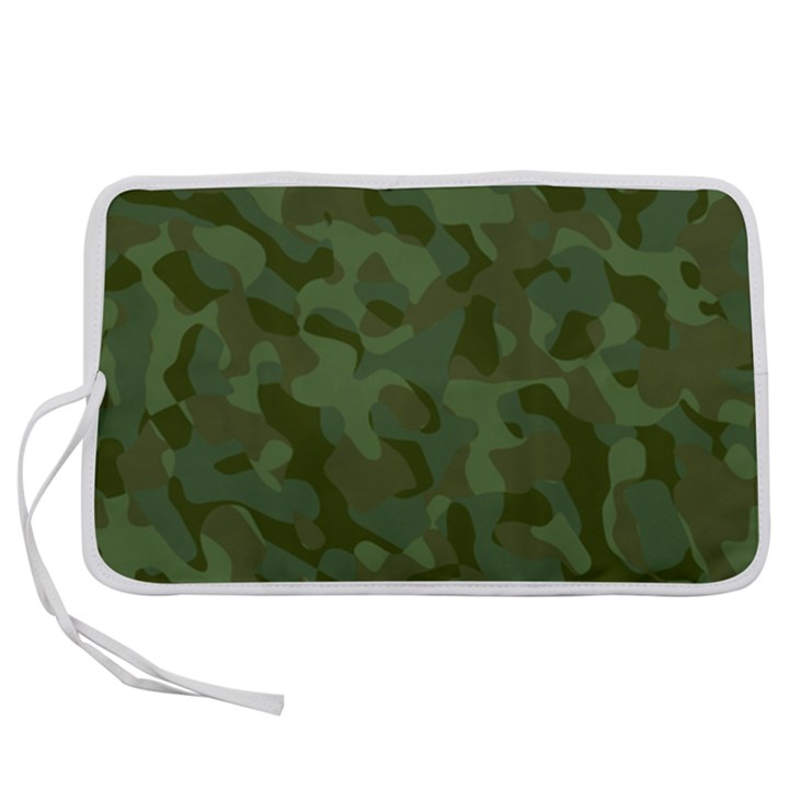 Green Army Camouflage Pattern Pen Storage Case (L)