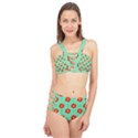 Flower Pattern Ornament Cage Up Bikini Set View1