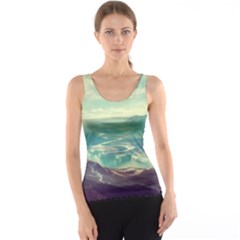 Landscape Mountains Lake River Tank Top