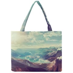 Landscape Mountains Lake River Mini Tote Bag by HermanTelo