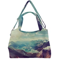 Landscape Mountains Lake River Double Compartment Shoulder Bag by HermanTelo