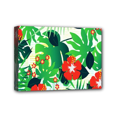 Tropical Leaf Flower Digital Mini Canvas 7  X 5  (stretched) by Mariart