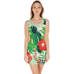 Tropical Leaf Flower Digital Bodycon Dress by Mariart