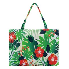 Tropical Leaf Flower Digital Medium Tote Bag by Mariart