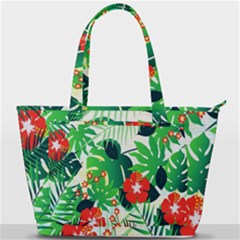 Tropical Leaf Flower Digital Back Pocket Shoulder Bag  by Mariart