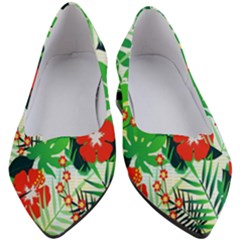 Tropical Leaf Flower Digital Women s Block Heels  by Mariart