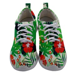 Tropical Leaf Flower Digital Athletic Shoes by Mariart