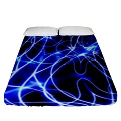 Lines Flash Light Mystical Fantasy Fitted Sheet (King Size)