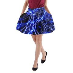 Lines Flash Light Mystical Fantasy A-Line Pocket Skirt