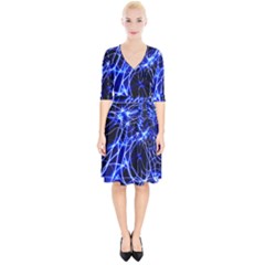 Lines Flash Light Mystical Fantasy Wrap Up Cocktail Dress