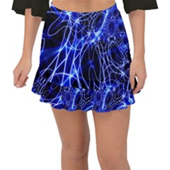 Lines Flash Light Mystical Fantasy Fishtail Mini Chiffon Skirt