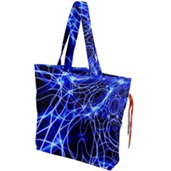 Lines Flash Light Mystical Fantasy Drawstring Tote Bag