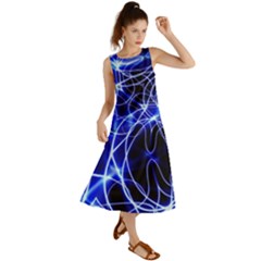 Lines Flash Light Mystical Fantasy Summer Maxi Dress