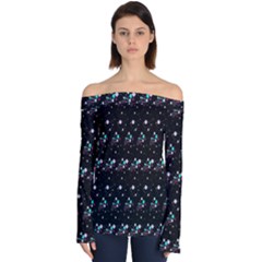 Galaxy Stars Off Shoulder Long Sleeve Top by Sparkle