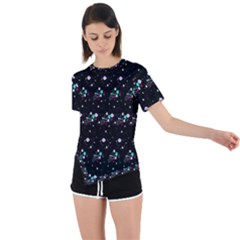 Galaxy Stars Asymmetrical Short Sleeve Sports Tee