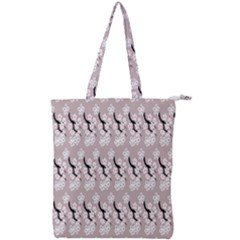 Pink Floral Double Zip Up Tote Bag by Sparkle