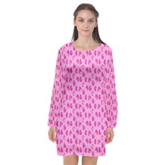 Rose Petals Long Sleeve Chiffon Shift Dress  by Sparkle