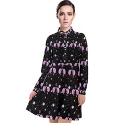 Galaxy Unicorns Long Sleeve Chiffon Shirt Dress by Sparkle