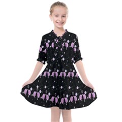 Galaxy Unicorns Kids  All Frills Chiffon Dress by Sparkle