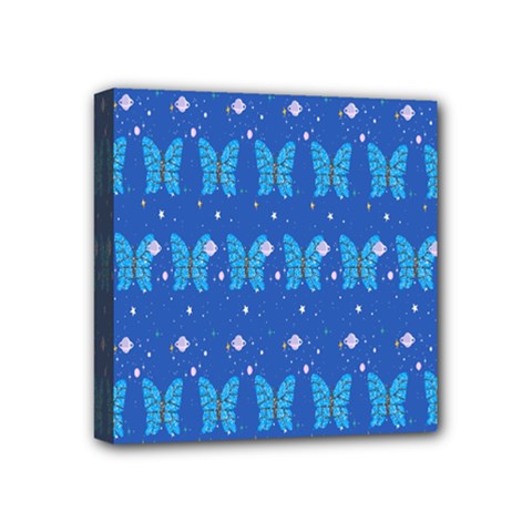 Glitter Butterfly Mini Canvas 4  X 4  (stretched) by Sparkle