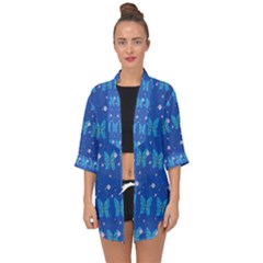 Glitter Butterfly Open Front Chiffon Kimono by Sparkle