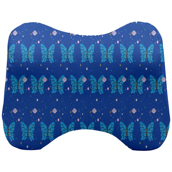 Glitter Butterfly Head Support Cushion