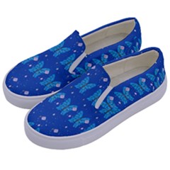 Glitter Butterfly Kids  Canvas Slip Ons by Sparkle