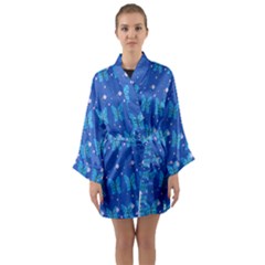 Glitter Butterfly Long Sleeve Satin Kimono by Sparkle