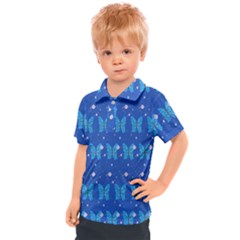 Glitter Butterfly Kids  Polo Tee