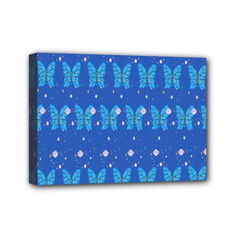 Glitter Butterfly Mini Canvas 7  X 5  (stretched) by Sparkle