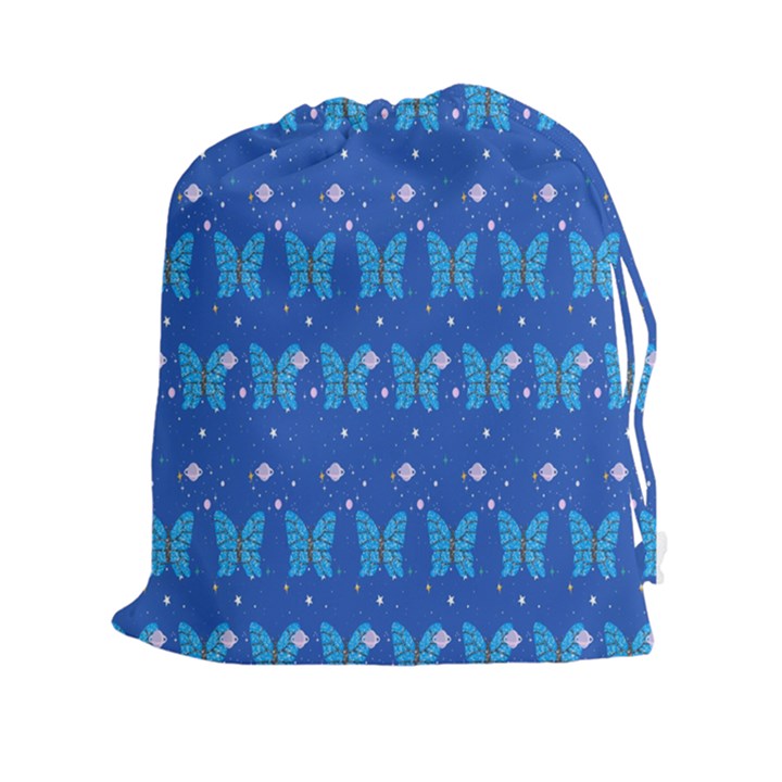 Glitter Butterfly Drawstring Pouch (2XL)