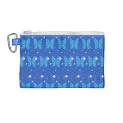 Glitter Butterfly Canvas Cosmetic Bag (medium) by Sparkle