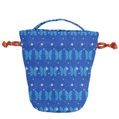 Glitter Butterfly Drawstring Bucket Bag by Sparkle